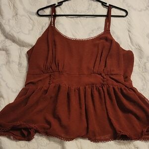 Women's Sleeveless Top in Rust
